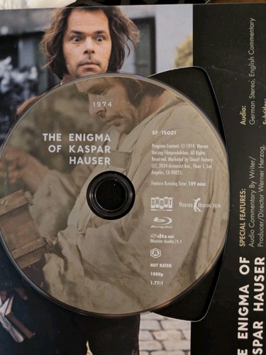 The Enigma of Kaspar Hauser (1974) disc cover